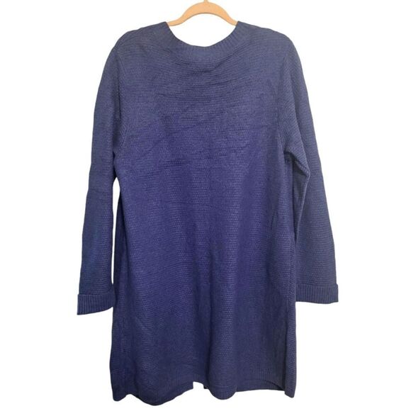 J. Jill Blue Long Fit Button Up Sweater Cardigan. L - Picture 2 of 10